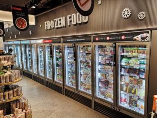 Glass Door Freezer Asia
